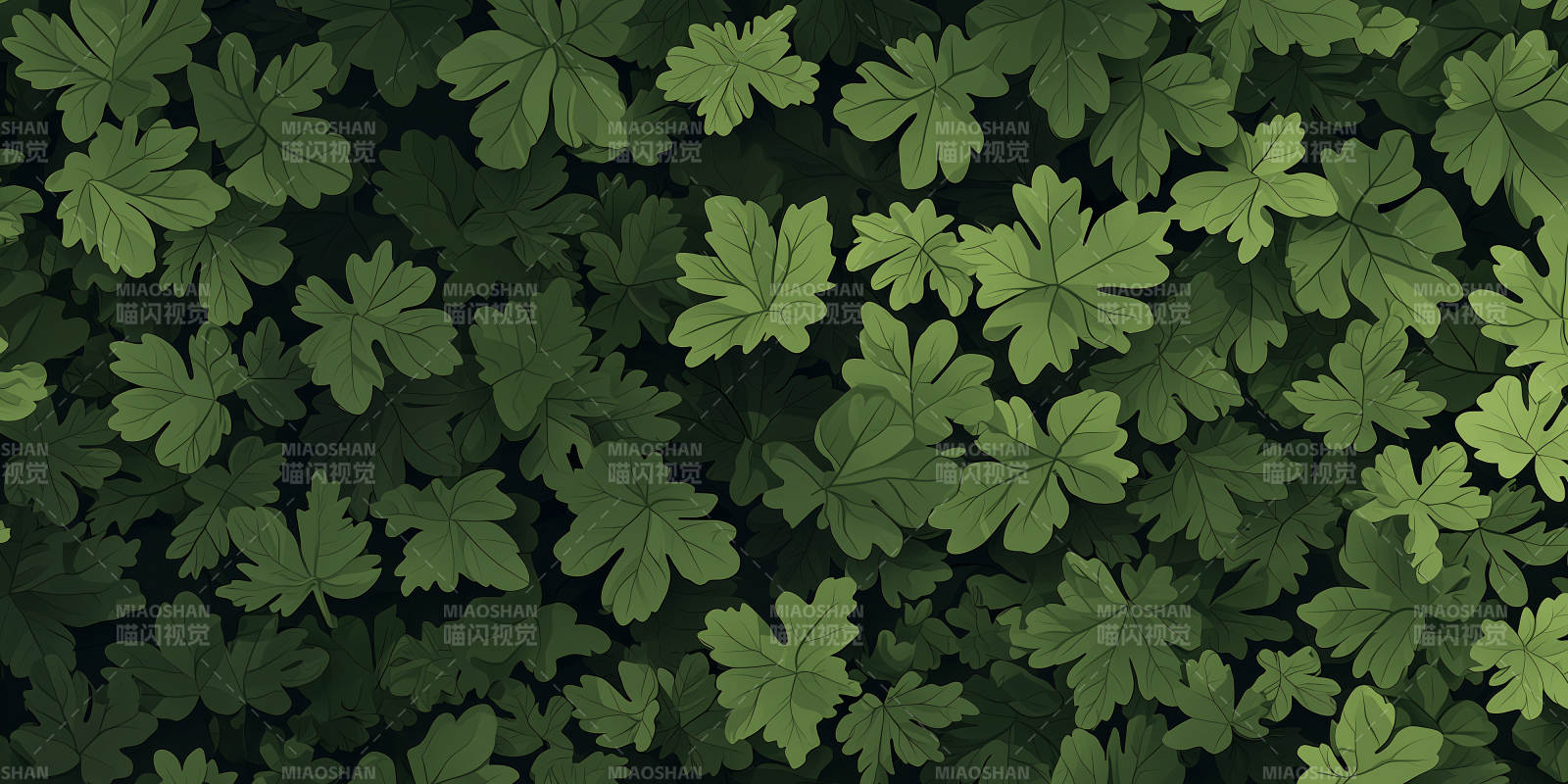 静谧蓝绿叶背景图图片