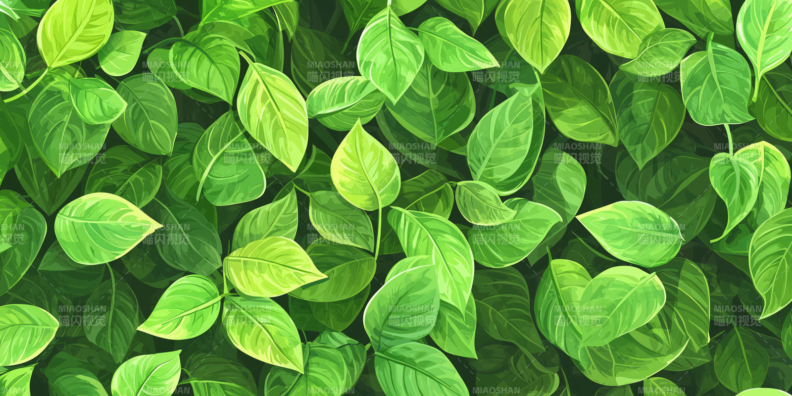 静谧蓝绿叶背景图图片