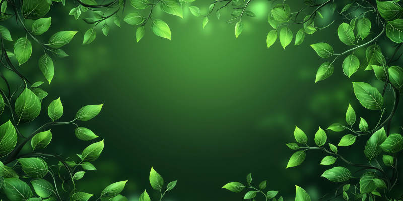 静谧蓝绿叶背景图图片