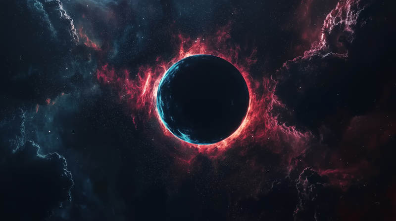 暗黑星云中的神秘星球图片