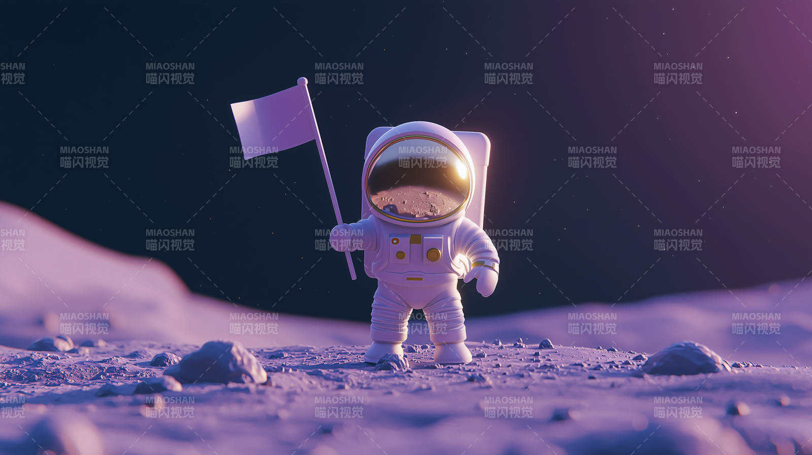 宇航员的月球之旅图片