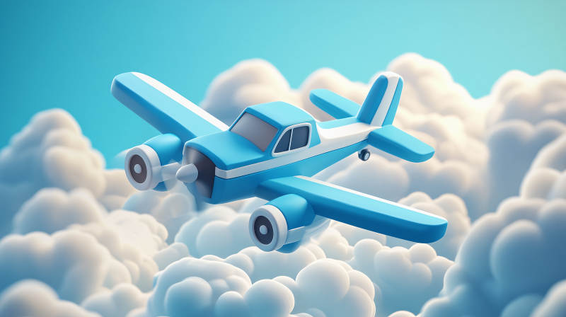 可爱卡通飞机图片