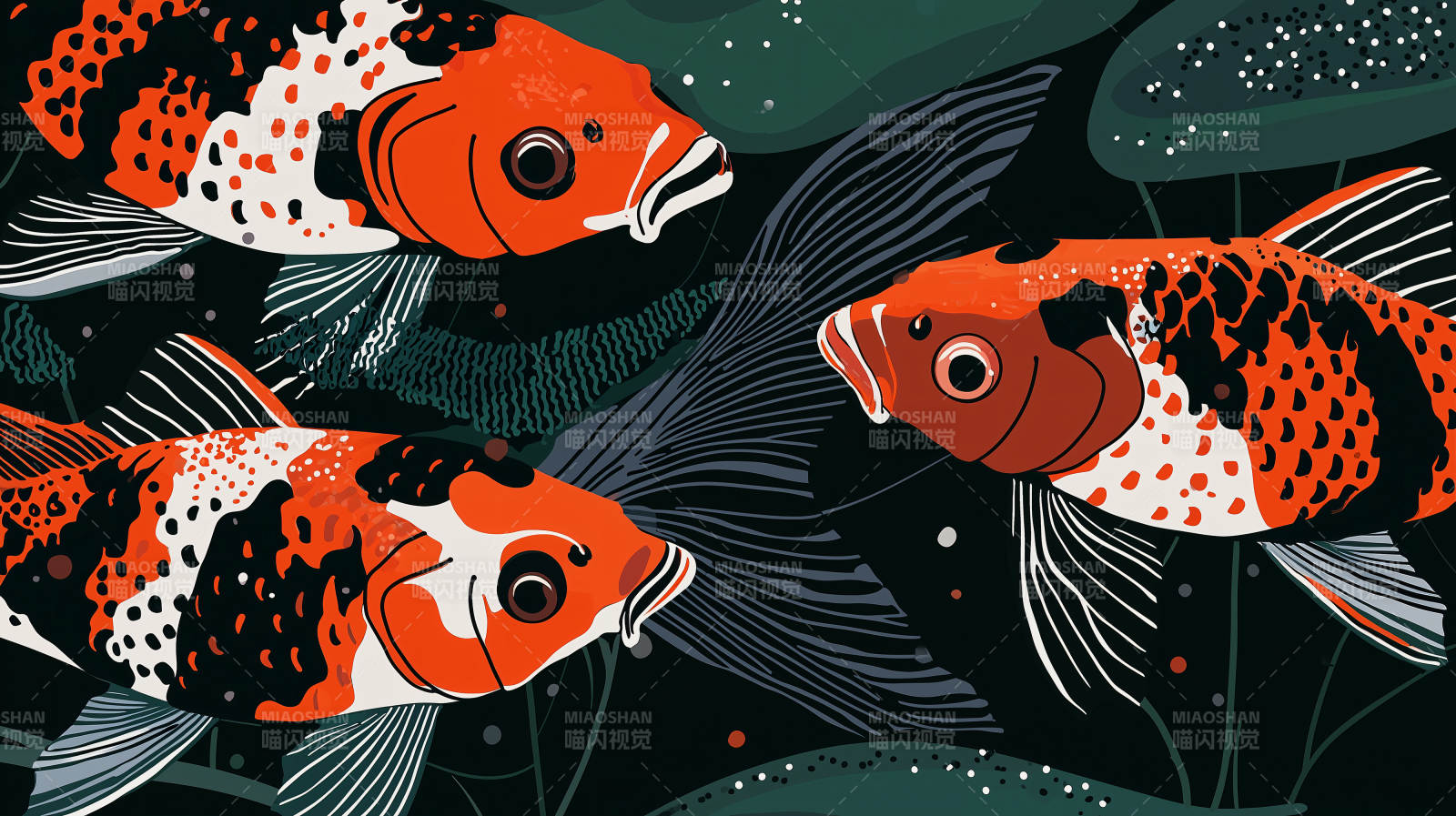 优雅的东方锦鲤图片