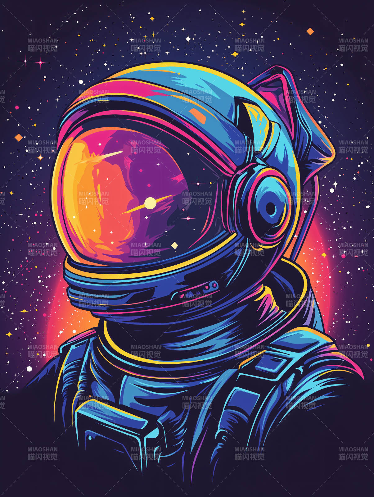 宇航员太空凝视图片