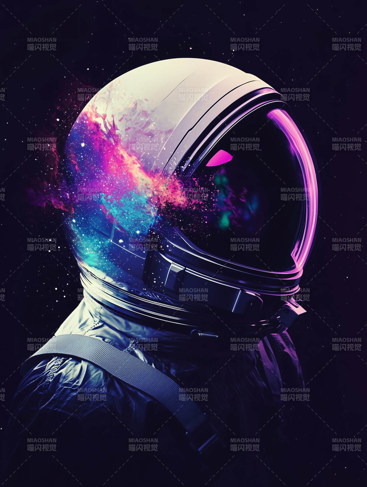 宇航员太空凝视图片