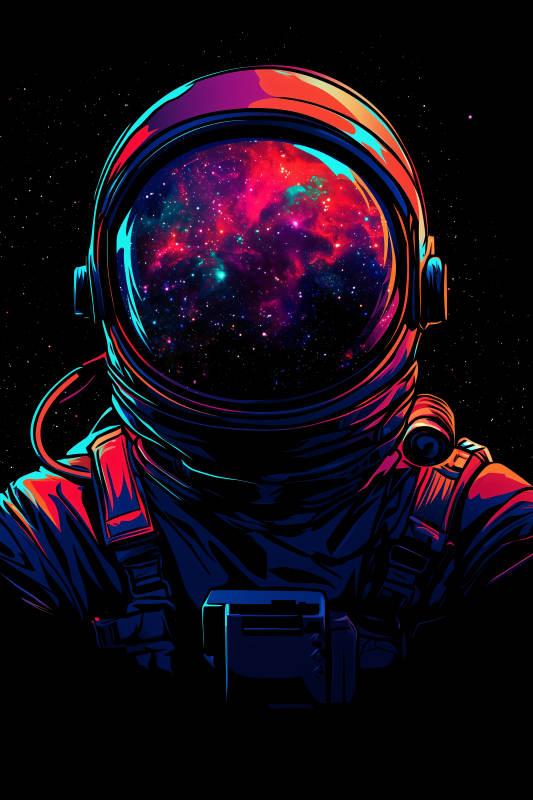 宇航员太空凝视图片