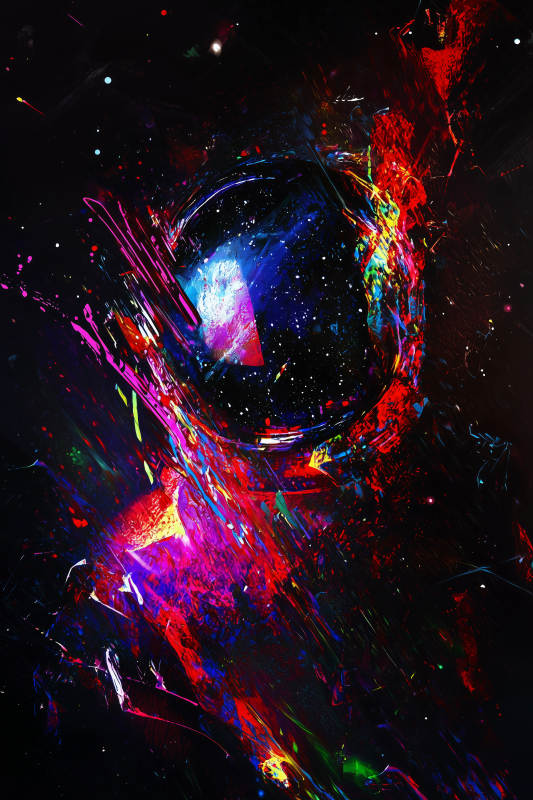 宇航员太空凝视图片