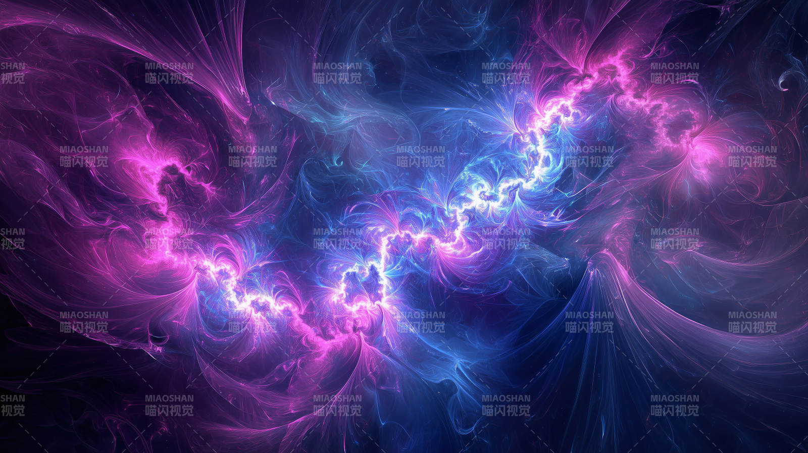 梦幻紫蓝星云图片