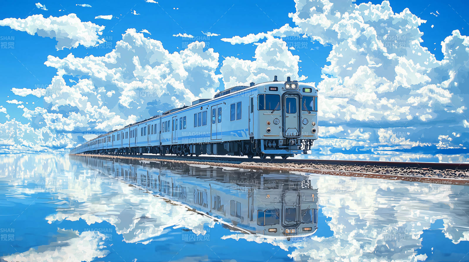 疾驰的海上列车图片