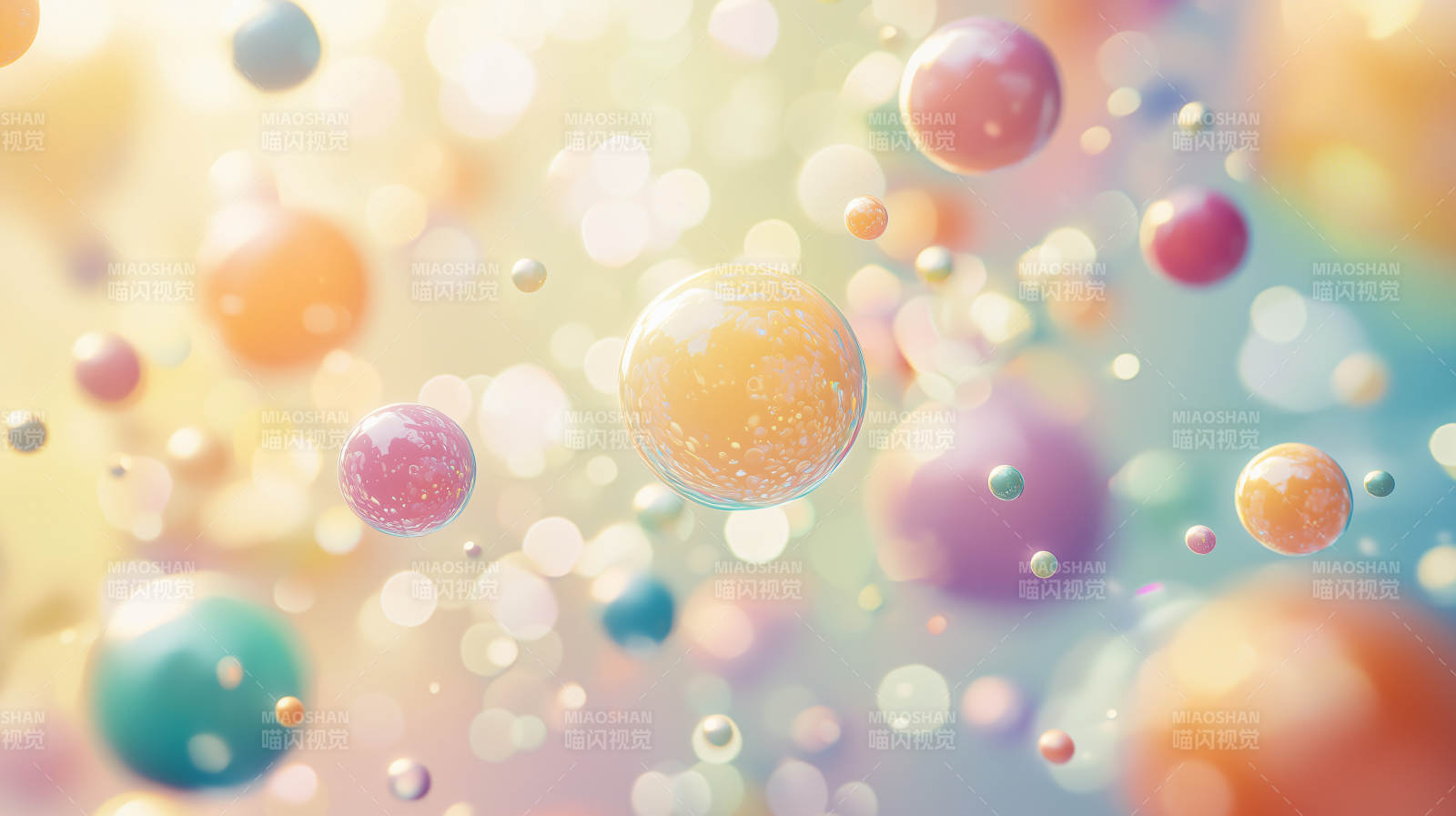 彩色球体背景图片