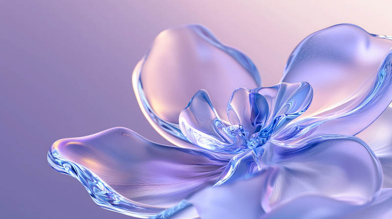 晶莹剔透的莲花意境图片