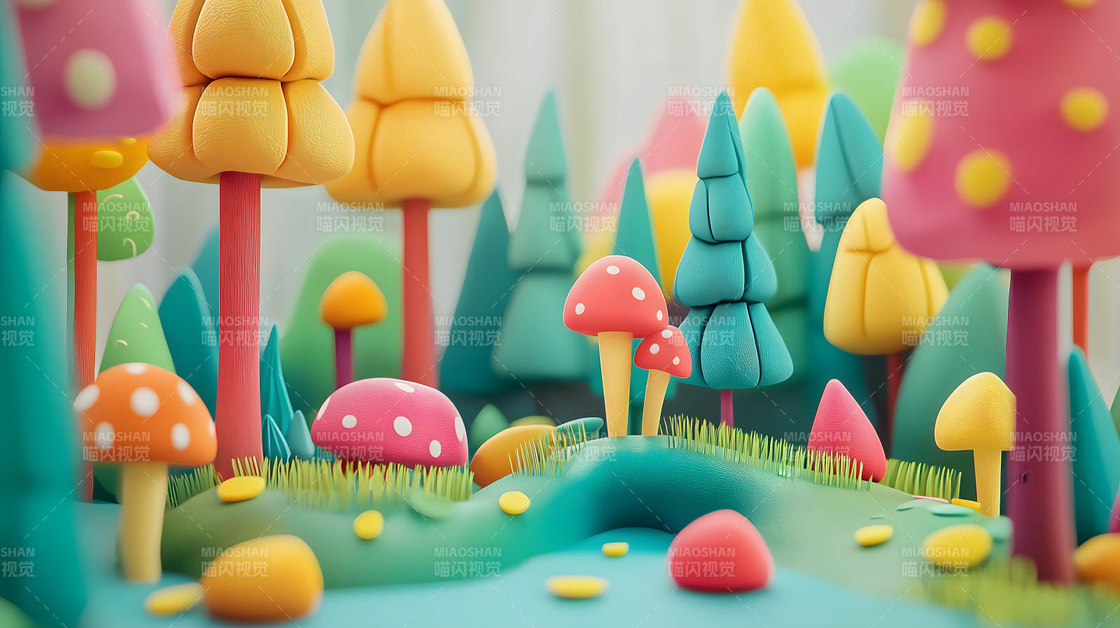 黏土森林的童话世界图片