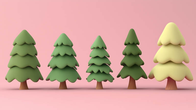 卡通风趣味圣诞树图片