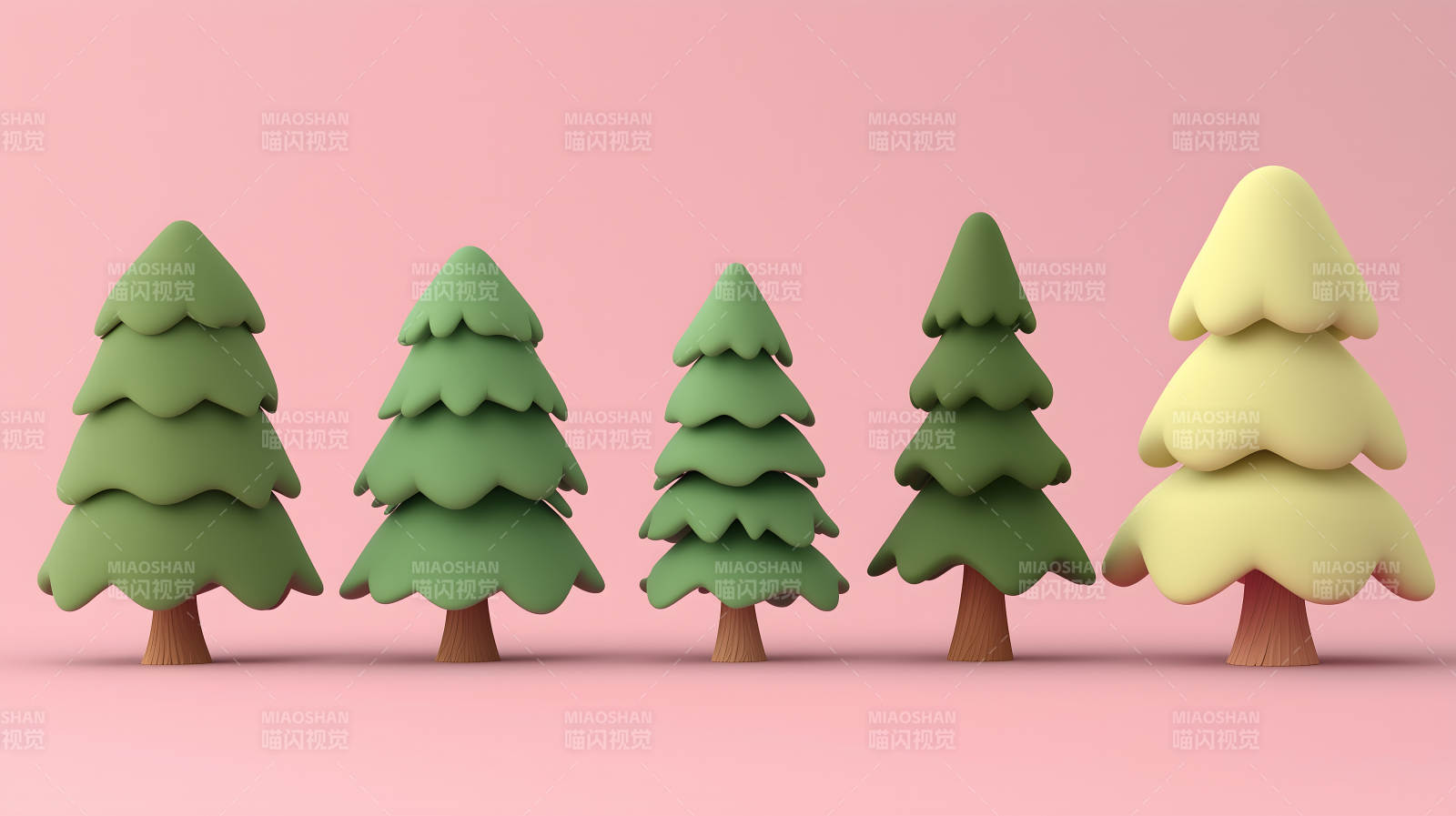 卡通风趣味圣诞树图片