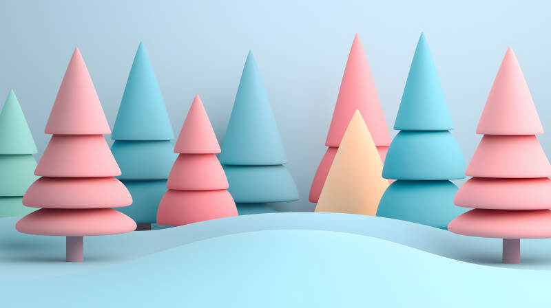 卡通风趣味圣诞树图片