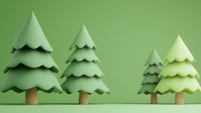 卡通风趣味圣诞树图片