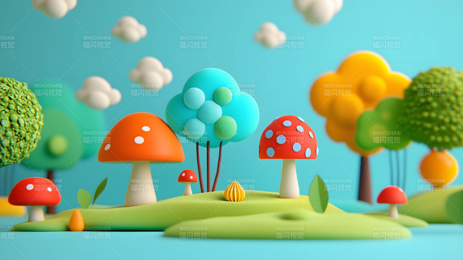 童话森林的蘑菇乐园图片