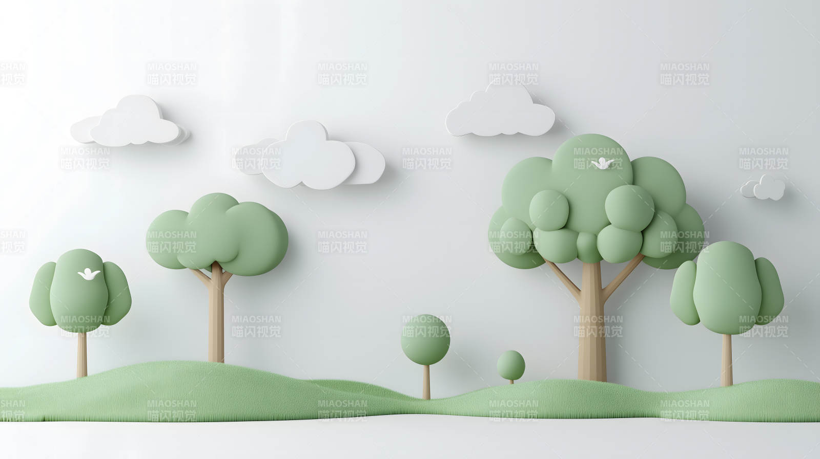 童趣盎然的绿色梦境图片