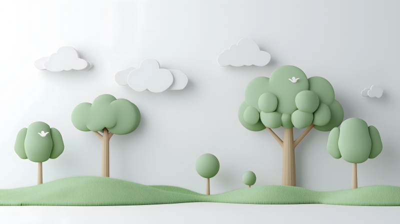 童趣盎然的绿色梦境图片