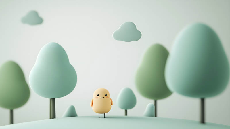 卡通小鸡的奇幻森林之旅图片