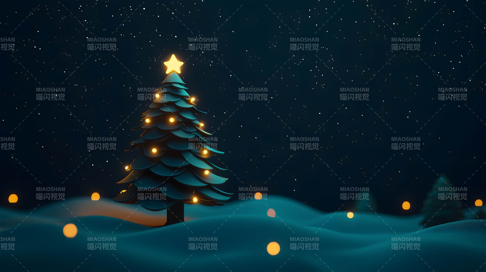 圣诞星夜的宁静之美图片