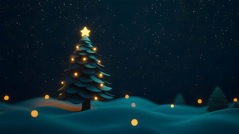 圣诞星夜的宁静之美图片