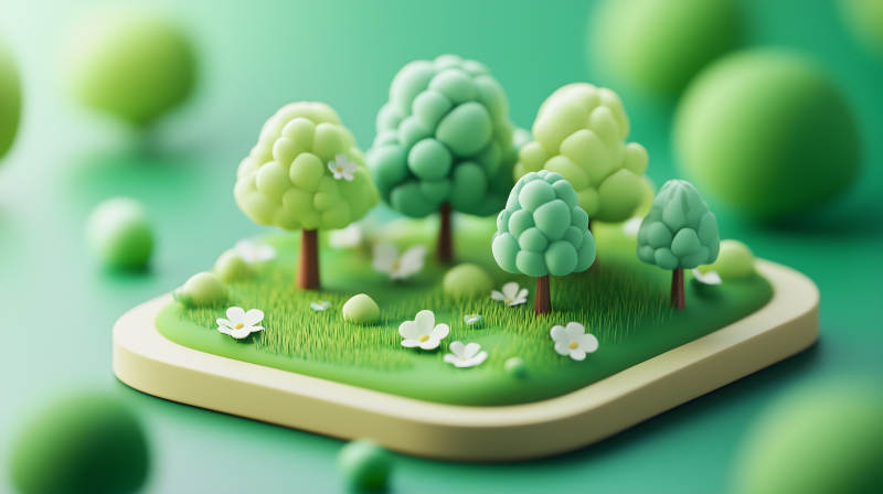 绿意盎然的微缩世界图片