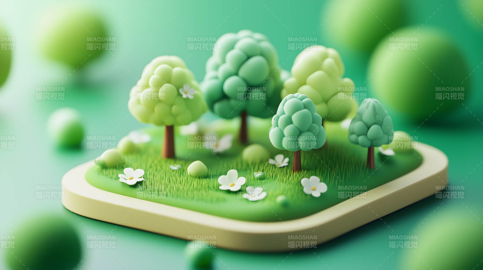 绿意盎然的微缩世界图片