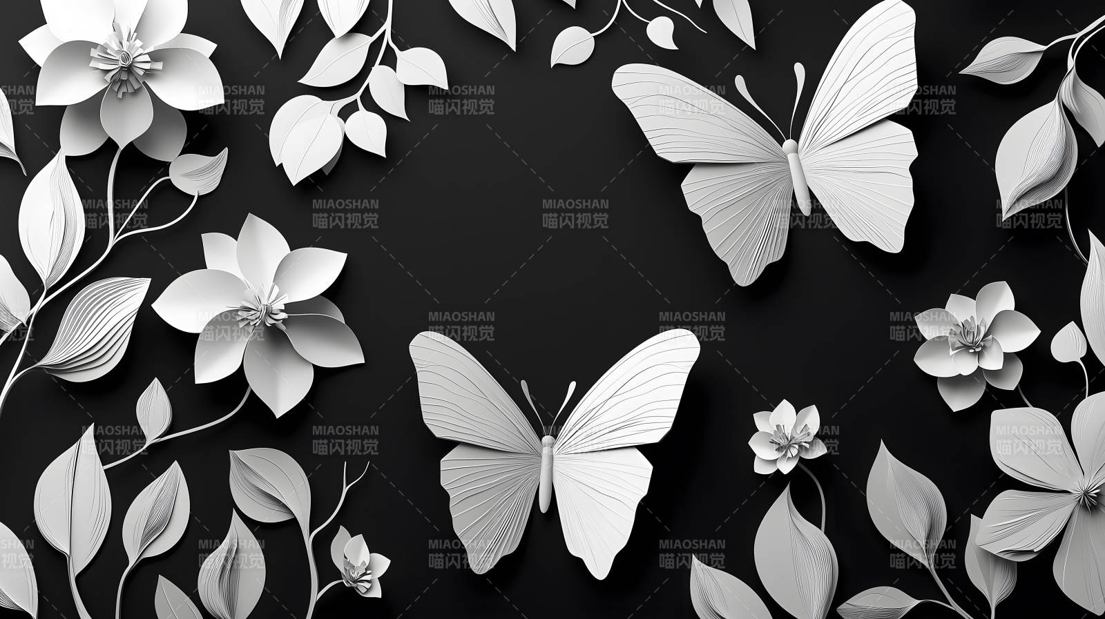 纯洁优雅纸雕艺术图片