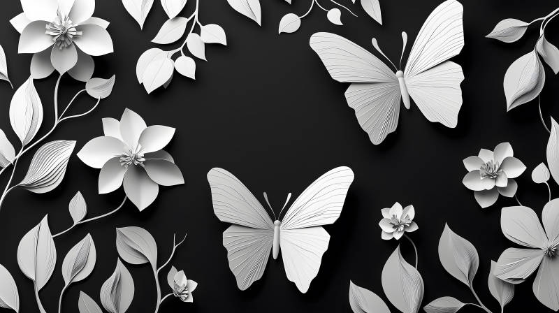 纯洁优雅纸雕艺术图片