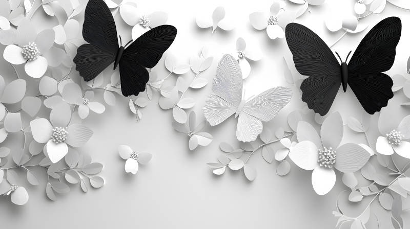 纯洁优雅纸雕艺术图片