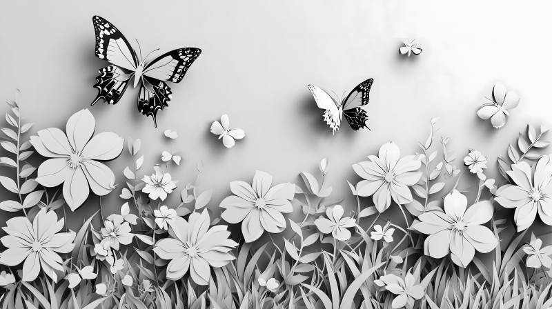 纯洁优雅纸雕艺术图片