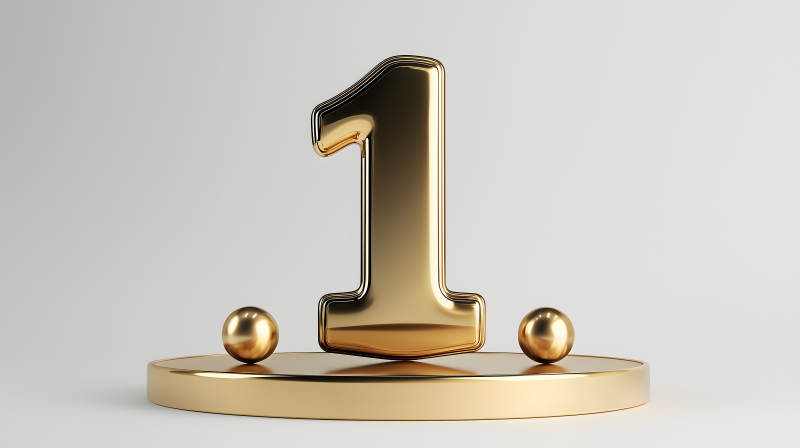 金色数字一的荣耀图片