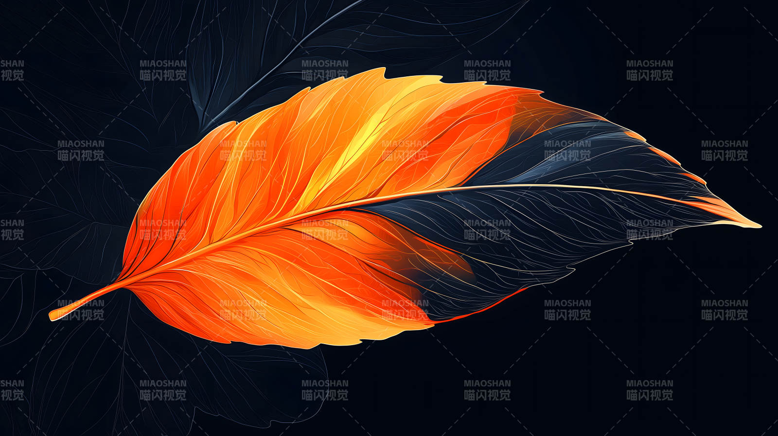 秋叶的诗意光影图片