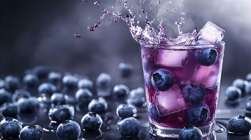 清凉蓝莓气泡饮图片