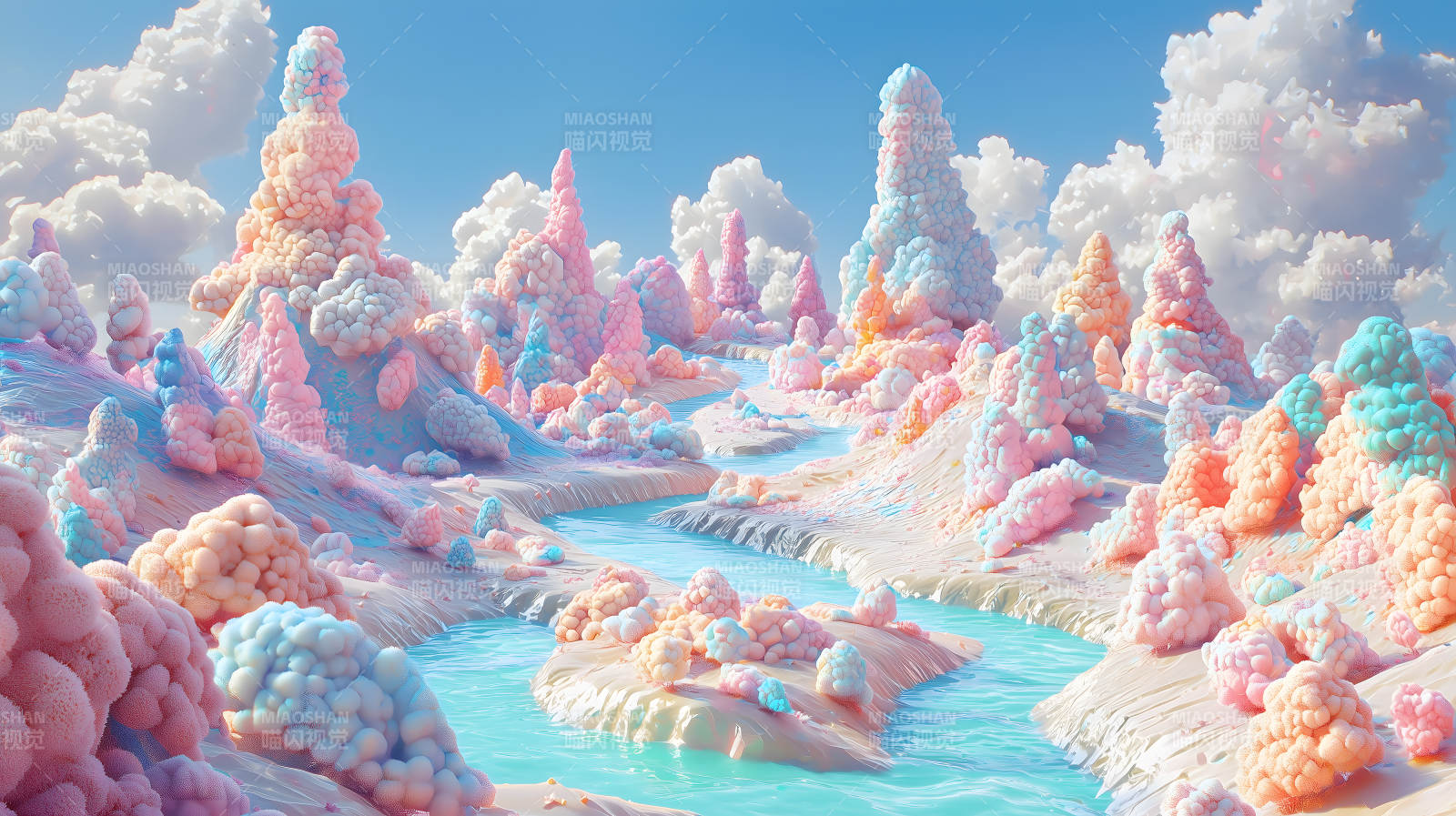 糖果色梦幻仙境图片