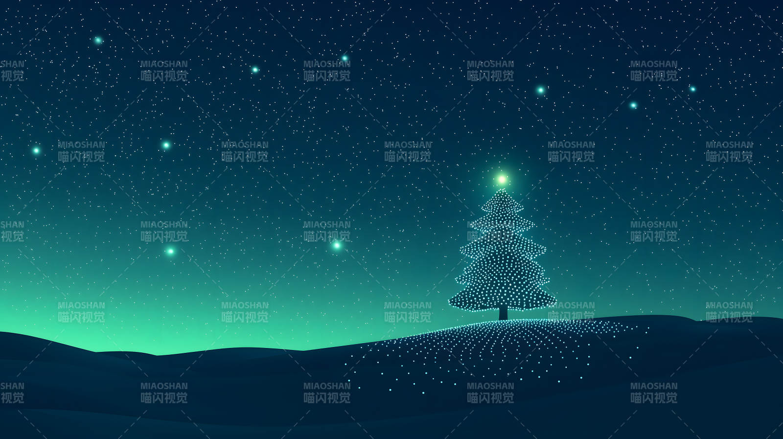 圣诞星夜的宁静之美图片