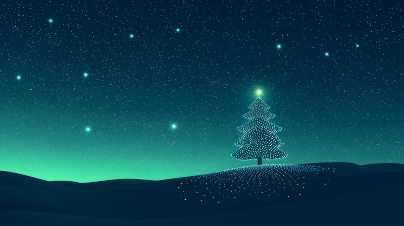 圣诞星夜的宁静之美图片