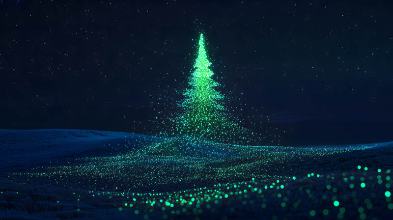 圣诞星夜的宁静之美图片