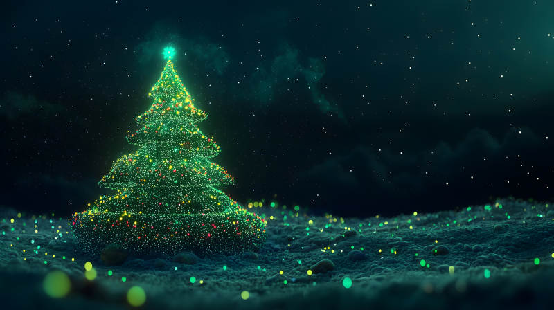 圣诞星夜的宁静之美图片