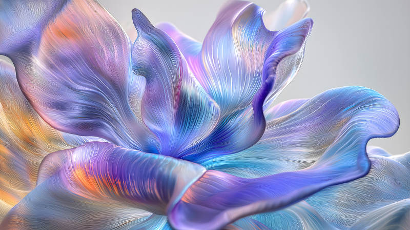 流光溢彩的抽象花瓣图片
