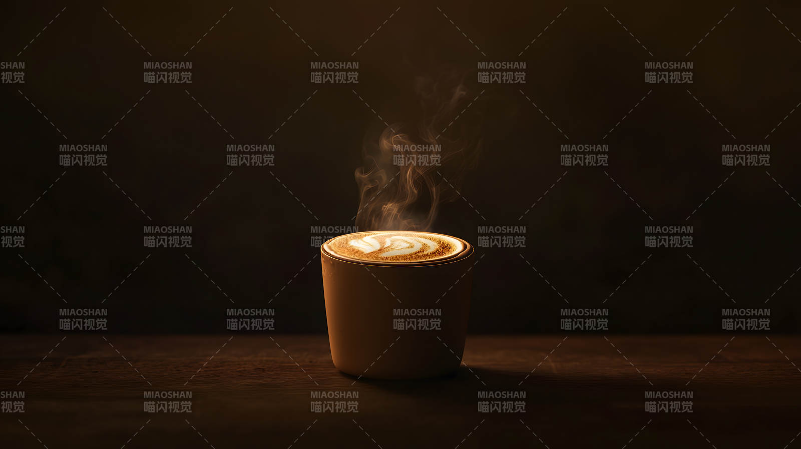 一杯暖心的拉花咖啡图片