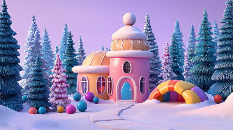糖果屋的冬日梦境图片