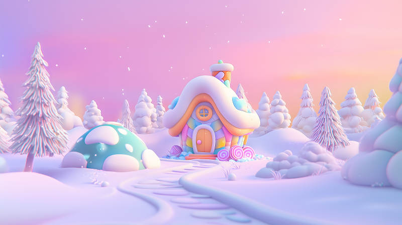 糖果屋的冬日梦境图片