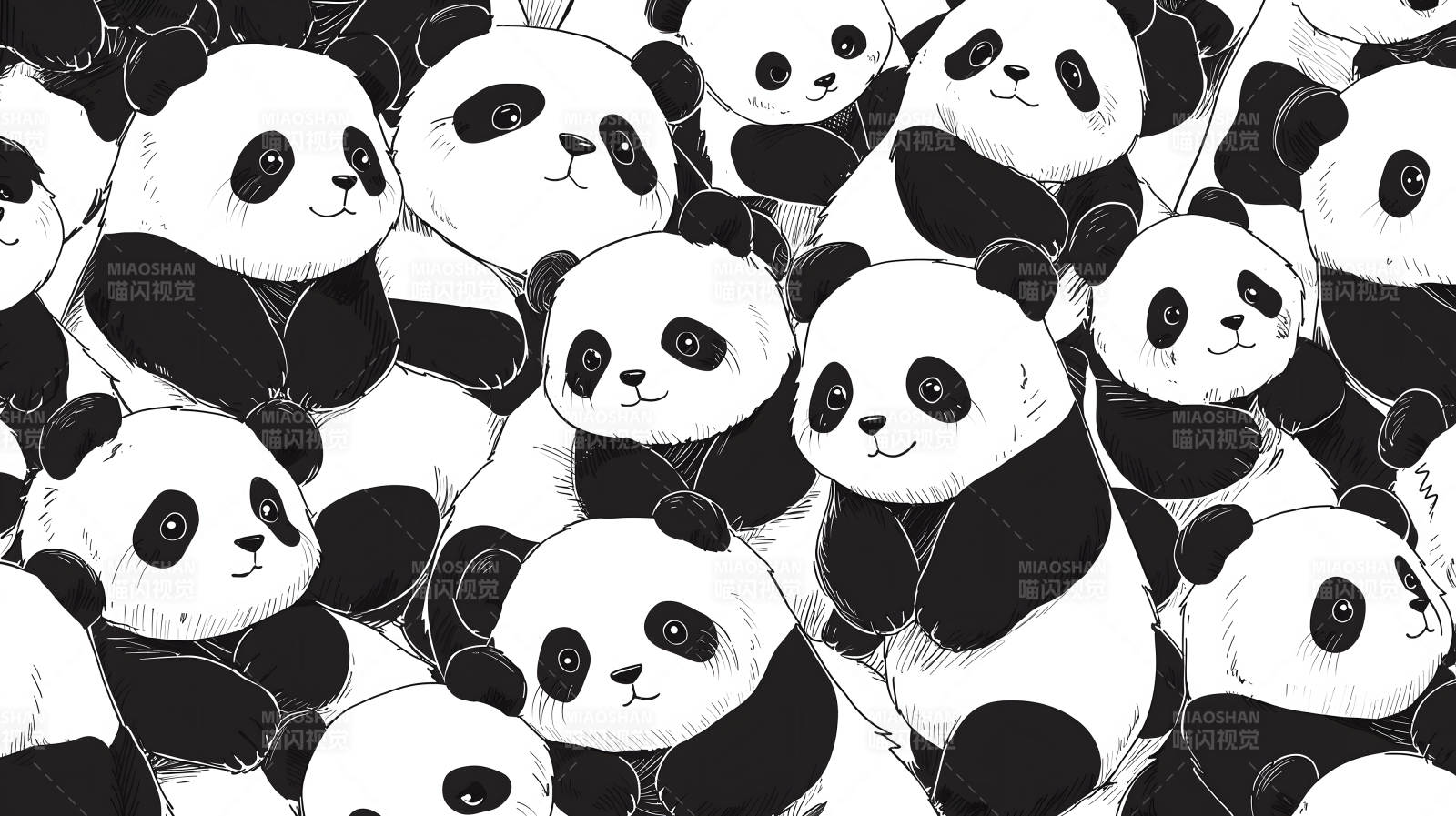 憨态可掬的熊猫乐园图片