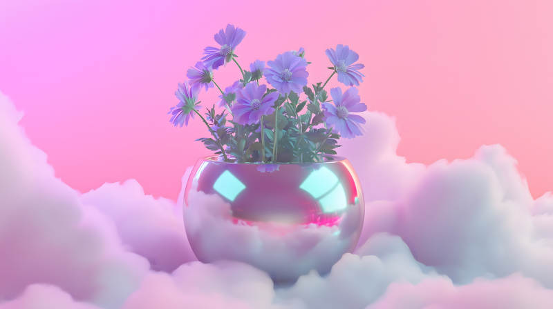 云端花境的梦幻诗意图片