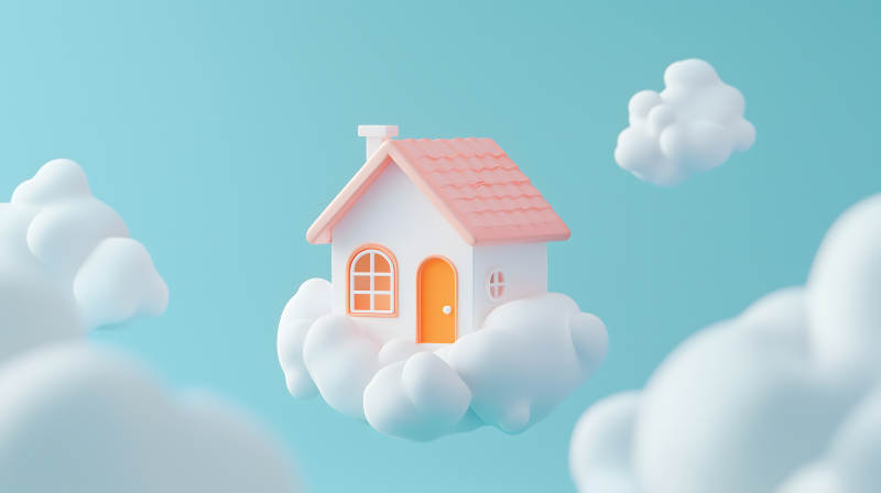 云端之上的梦想小屋图片