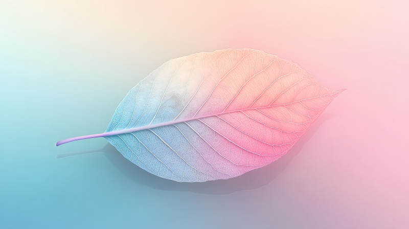 幻彩叶脉的轻盈之美图片