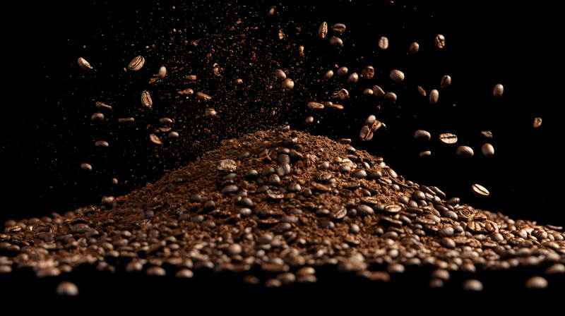 咖啡豆的华丽飞舞图片