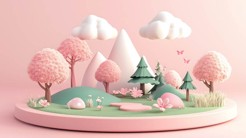 童话世界的迷你花园图片